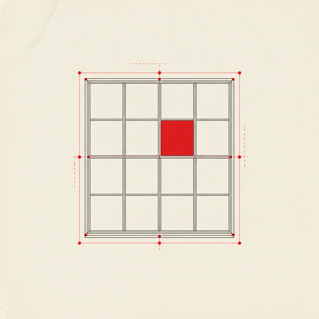 Twelve-pane style episode grid motif for 12 Panes TV.
